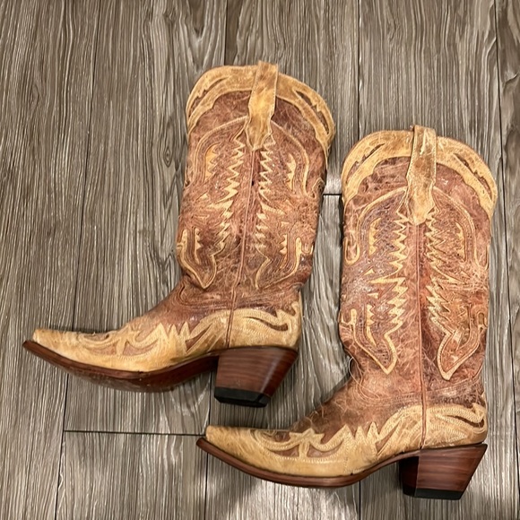 Corral Womens Shoes Corral Crackle Distressed Antique Saddle Boot. Size 7M - Picture 4 of 9